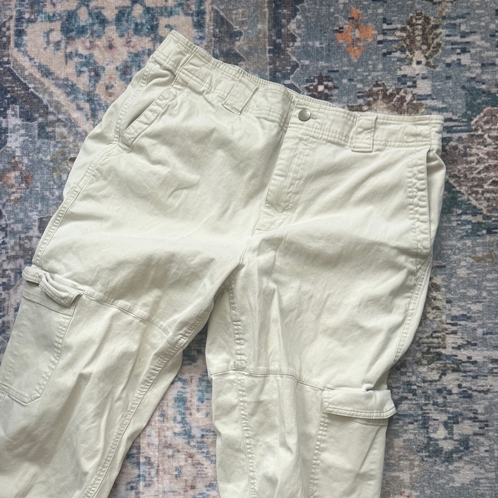Men's Casual Cargo Pants - Cream